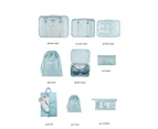 9 Set Travel Luggage Packing Organizers Makeup Bag, Clothing Underwear Bag,Pink(One Free Giveaway As Seen On Photo)