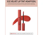 3CE Velvet Lip Tint #Daffodil Matte Liquid Lipstick + Face Mask Stylenanda 3 Concept Eyes