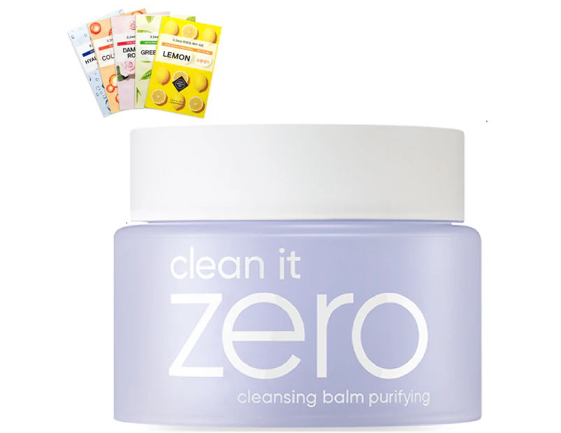 Banila Co Clean It Zero Cleansing Balm Purifying 100ml Oil Balm Cleanser For Sensitive Skin + Face Mask