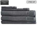 Sheraton Luxury Maison 5-Piece Soho Towel Set - Charcoal