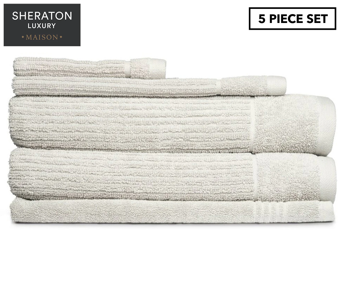 Sheraton Luxury Maison 5-Piece Soho Towel Set - Grey