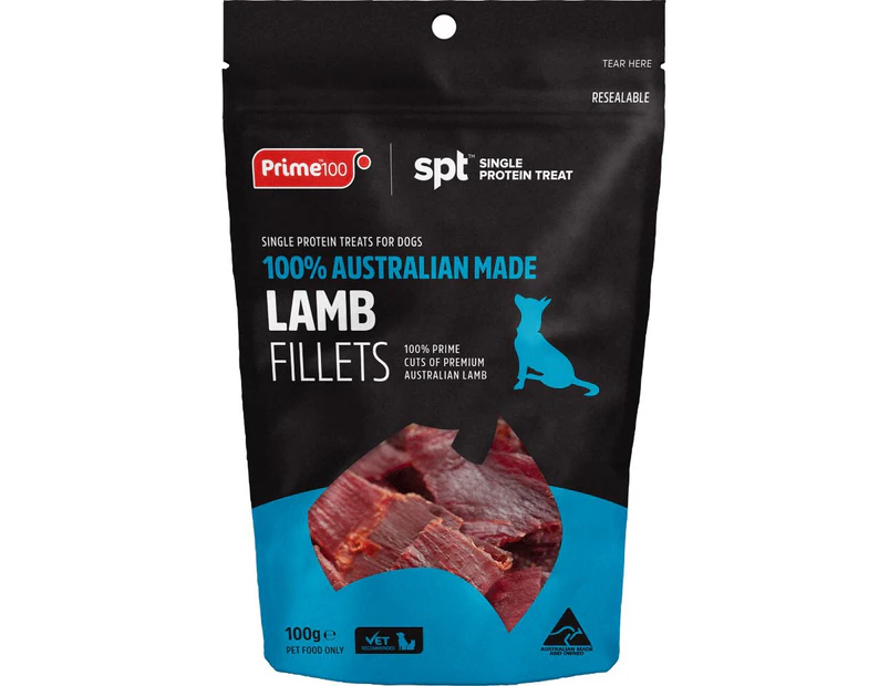 Prime100 SPT Lamb Fillet Dog Treats 100g