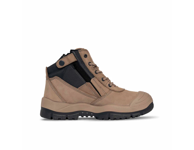 Mongrel Boots Mongrel Boots 461060 Stone Zipsider Work Boots With Scuff Cap - Stone