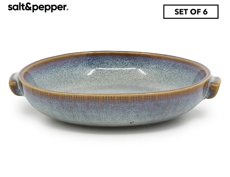 Set of 6 Salt & Pepper 15x4cm Bowl Food Dish - Natural