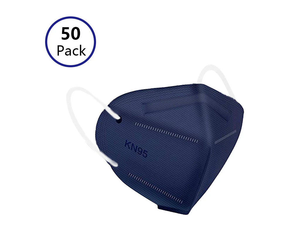 50 Pack Adults Disposable Face Mask -Navy