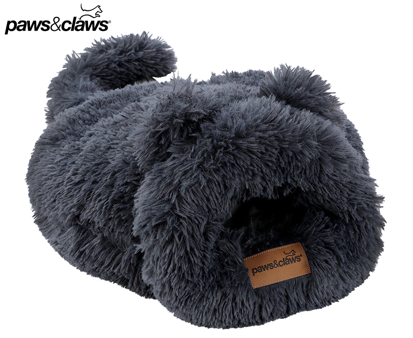 Paws & Claws Calming Small Plush Cat Snuggler - Dark Grey