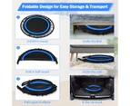 Costway 101cm Mini Trampoline Handrail Foldable Fitness Exercise Rebounder Home Gym Cardio, Blue