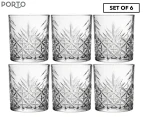 Set of 6 Porto 340mL Darcy Tumblers - Clear