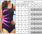 sunwoif Womens One Piece Sporty Monokini Beach Swimming Backless Swimwear - Rose Red & Black