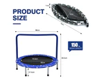 Costway 91cm Kids Mini Trampoline Fitness Rebounder Handrail Safety Padded Cover Home Gym Exercise Blue