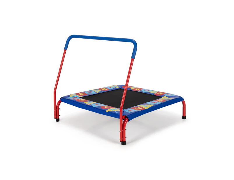 Costway 36" Square Kids Mini Trampoline Exercise Rebounder w/Safety Pad Handrail Fitness Workout Home Gym