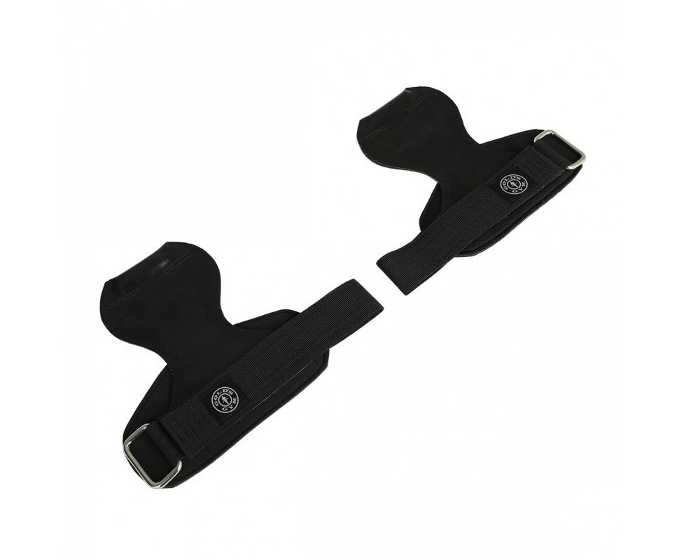 Gold's Gym 18cm Weight Lifting Grips/Gym Training Support Straps Medium Black