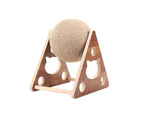 Interactive Natural Wood Cat Scratching Toy Ball for Cats