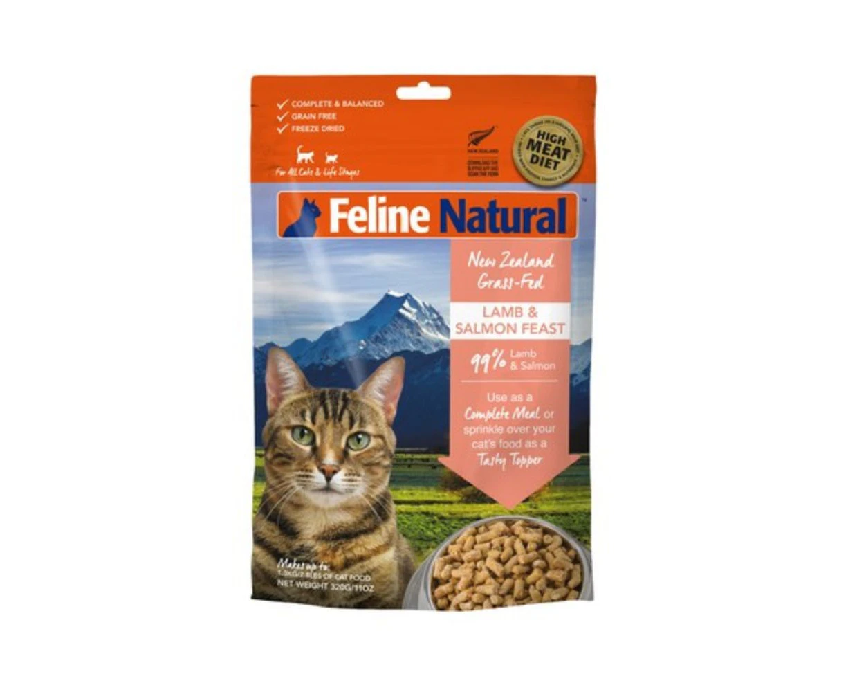 Feline Natural Freeze Dried Lamb & King Salmon Feast Cat Food 320g