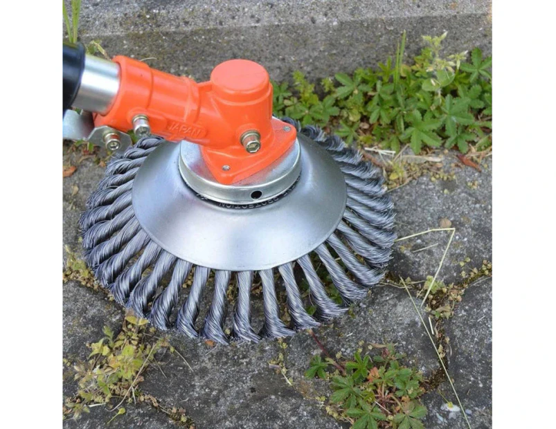 Lawn Mower Twisted Grass Wheel Steel Wire Grass Head Weeding Tray