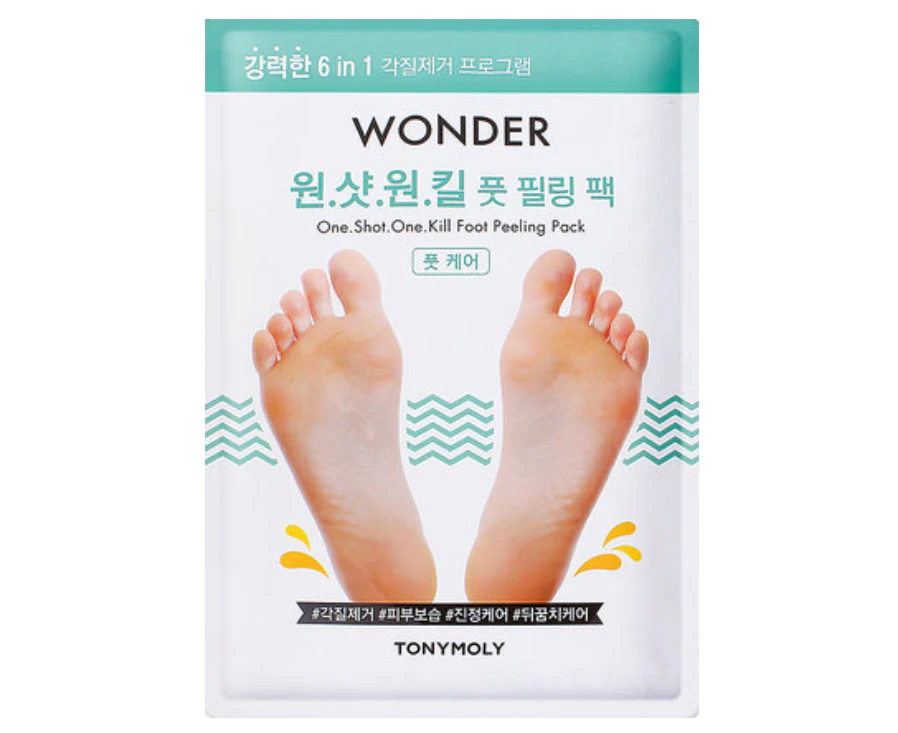 Tonymoly Wonder One Shot One Kill Foot Peeling Pack + Face Sheet Mask