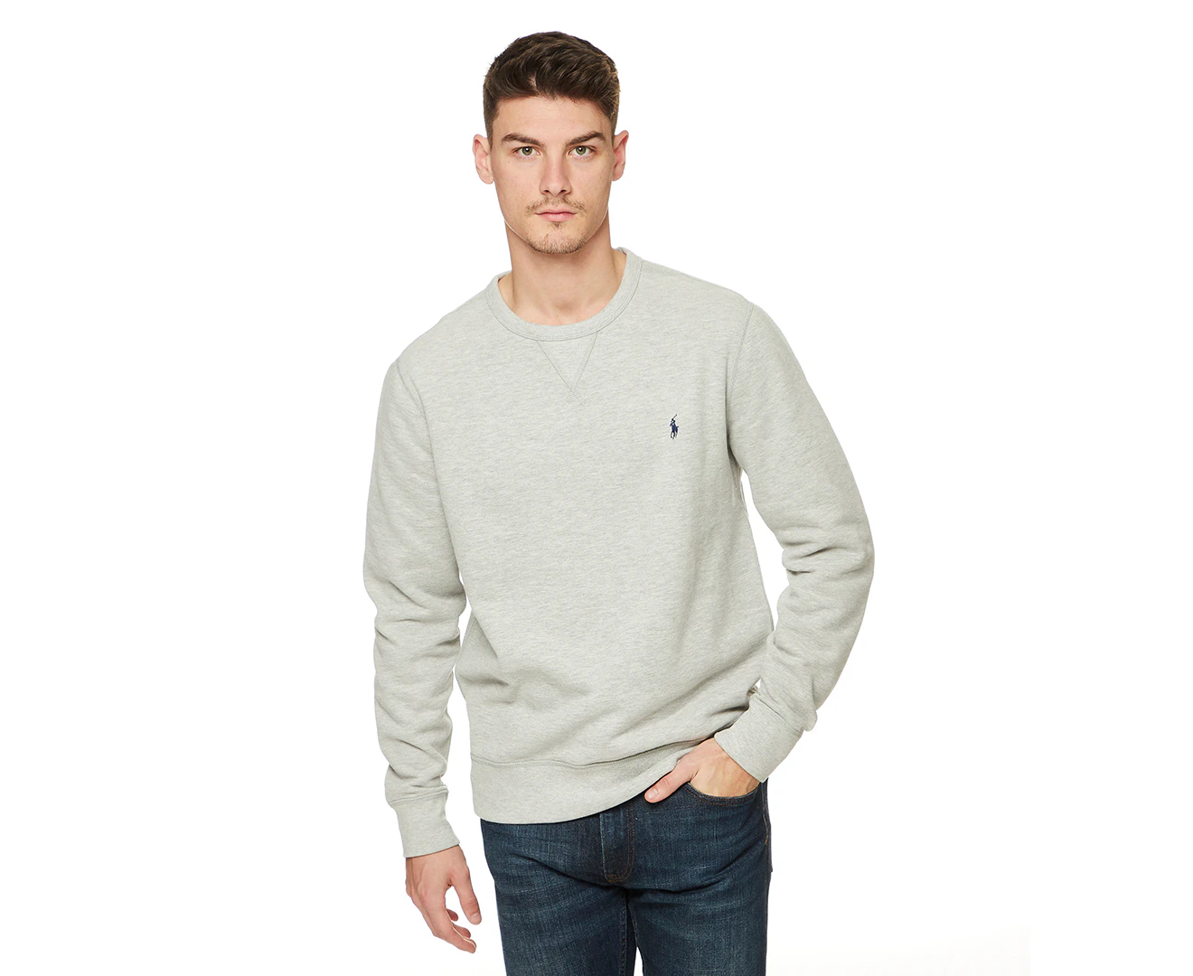 Polo Ralph Lauren Men's Long Sleeve Slim Fit V-Neck Sweater - Andover  Heather 