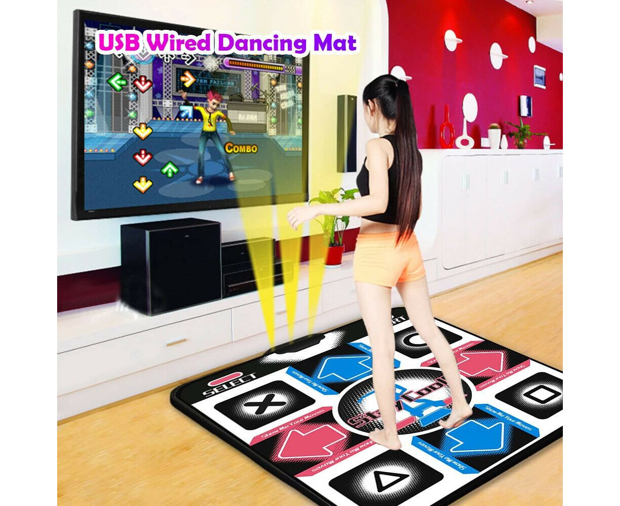 Dance Mat for Kids Adults,Wireless Non-Slip Dancers Step Pads Game Yoga Game Blanket with AUX Music Multi-Function Games & Levels,Sense Game for PC TV A 