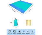 200*210cm Beach Blanket Sandproof Beach Mat Waterproof Quick Drying Outdoor Picnic Mat for Travel Camping Hiking,Blue