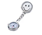 Men's Fashion Style Candy Color Smile Face Nurse Clip Pocket Watch-White
