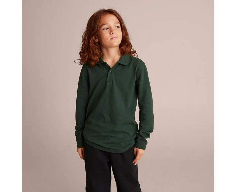 Target Long Sleeve Polo Top - Green