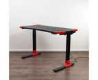 Flexi-Desk HA-119E Electric Sit/Stand Gaming Desk Carbon Fibre finish