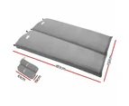 Weisshorn Self Inflating Mattress Camping Sleeping Mat Air Bed Double Set Grey