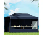 InstaHut Gazebo 3x6 Pop Up Marquee Folding Tent Wedding Gazebos Camping Outdoor Shade Canopy Navy