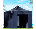 Instahut Gazebo 3x3m Marquee Pop Up Folding Wedding Tent Gazebos Shade Navy