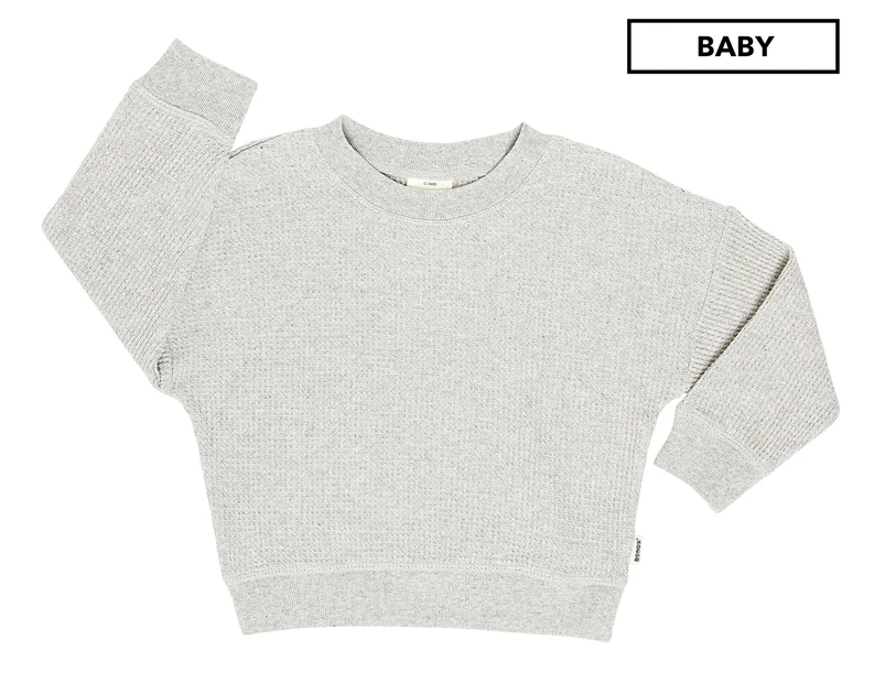 Bonds Baby Waffle Pullover - New Grey Marle