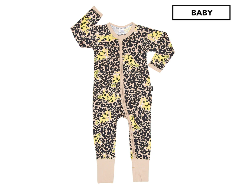 Bonds Baby Zip Wondersuit - Cheetah Safari Floral