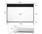 Projector Movie Screen 100 Inch Electric Motorized Portable Large Home Theatre HD 3D