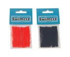 Swimerz Assist Hook Sleeves, 2mm Shrink Tube, Black & Red, 50mmL. Qty 30.