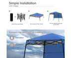 Costway 2.1x2.1m Outdoor Folding Gazebo Instant Up Camping Tent Party BBQ Marquee Canopy Patio Yard Blue