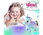EZONEDEAL Magical Walking Unicorn Toys Singing Songs Children Gift Unicorn Plush Toy Kids-Pink