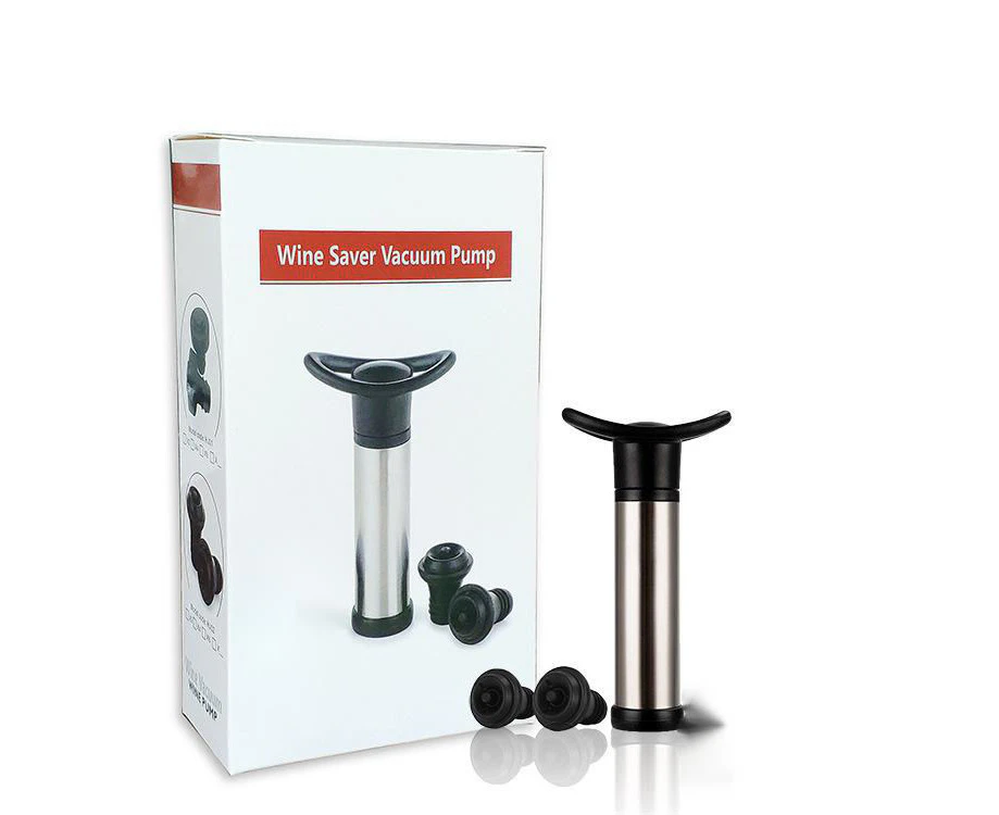 Wine Saver Vacuum Pump Set with 2 Valve Air Bottle Stoppers Wine Tasting Equipment Cellar Door AU