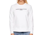 Tommy Hilfiger Women's Hilfiger Crewneck Sweatshirt / Sweat - White