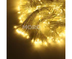 600 Led Curtain Fairy Lights Wedding Indoor Outdoor Christmas Garden Party Warm White 31V Safe to Use