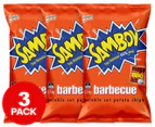 3 x Samboy Crinkle Cut Potato Chips Share Pack Barbecue 175g