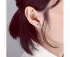 OYJR Blue Eye Hamsa Hand of Fatima Earrings Studs Jewelry Gift Women Teens Two Color Options