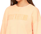 Little White Lie Women's Ava Script Crew Sweatshirt - Orange