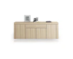 180cm Corner Cabinet Sideboard 4 Doors 1 Drawer-Oak