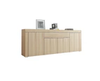 180cm Corner Cabinet Sideboard 4 Doors 1 Drawer-Oak