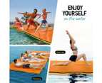 Water Floating Mat Foam Pad Lounge for Boat Pool Lake 550x183x3.5CM Orange Black Yellow