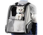 Pet Carrier Bag Cat Dog Breathable Double Shoulder Backpack Travel Outdoor Bag