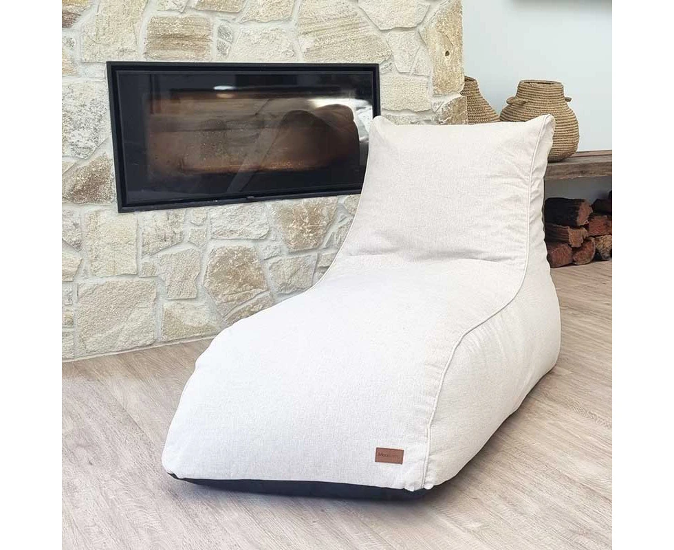 Beanbag Chairs Indoor Daybed Lounger Cover Linen - Natural Beige