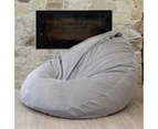 Large Grey Bean Bag Chair - Ribbed Corduroy - Snug Pod Beanbag - Mooi Living
