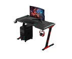 Odyssey8 Single Panel 1.2m Gaming Desk Office Table Desktop with LED Light & Effects - Black