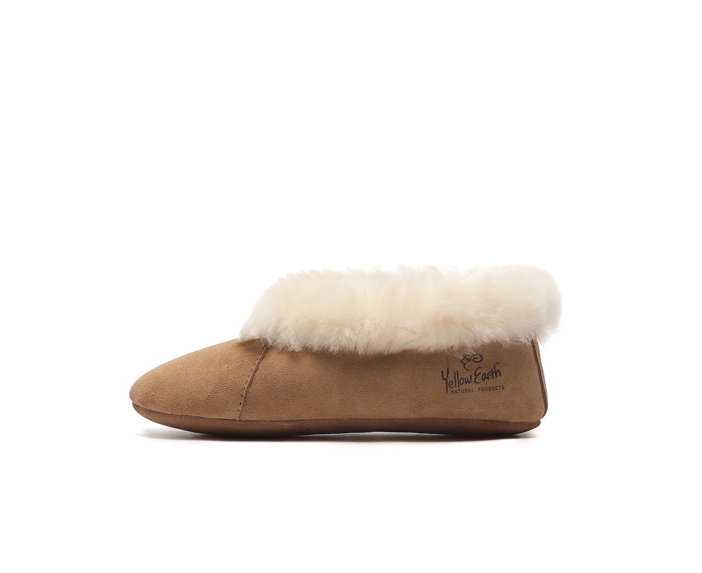 Yellow Earth Australia - Ella UGG Slippers - Women's Soft Sole Australian Sheepskin Slippers - CHESTNUT