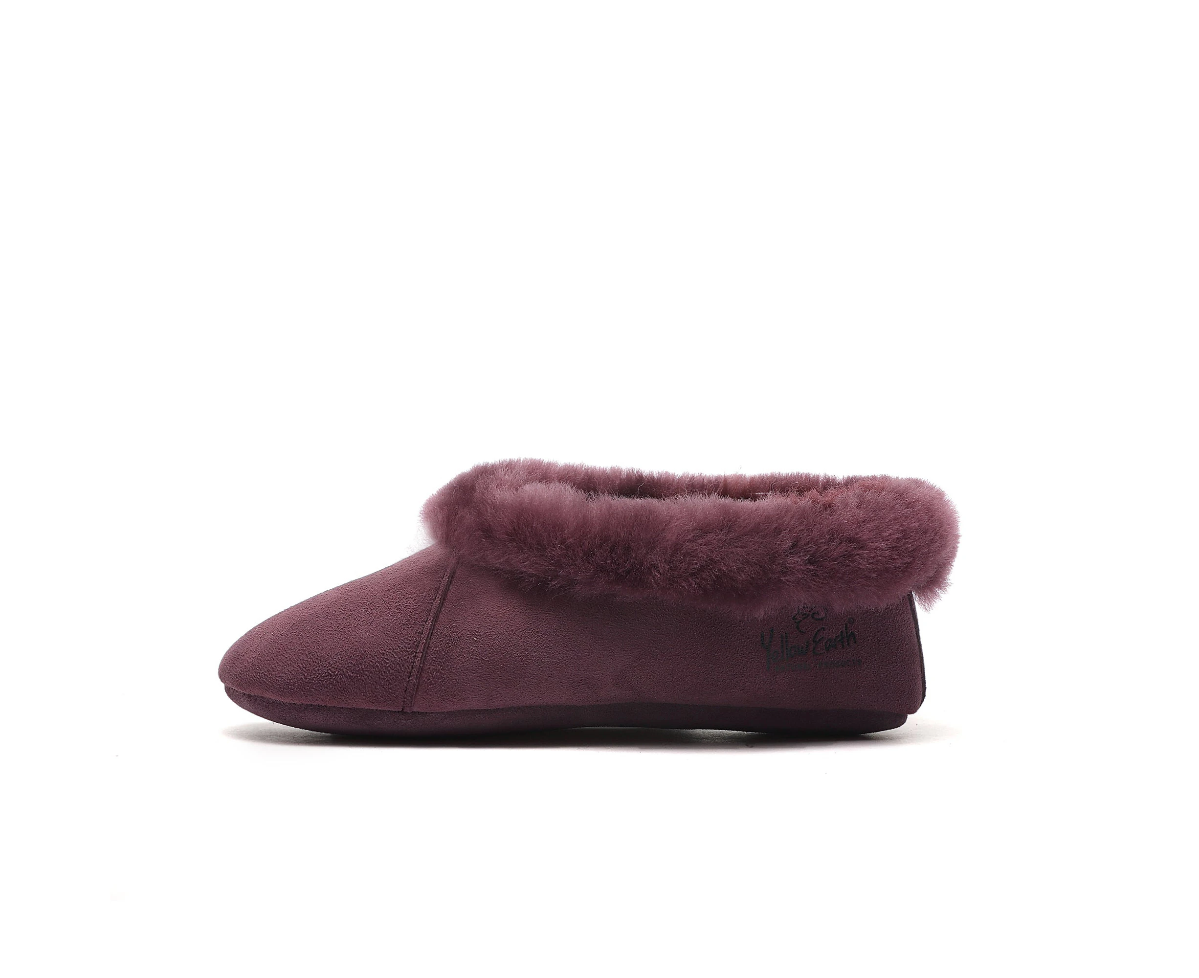 Yellow Earth Australia - Ella UGG Slippers - Women's Soft Sole Australian Sheepskin Slippers - PLUM